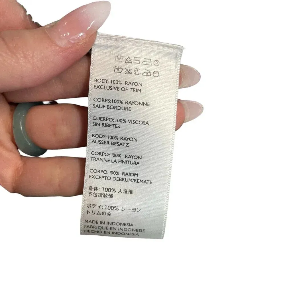 Cleobella Angelina Hawaii Tie-Front Jumpsuit Green Pink Floral Palm‎ Size Small - Image 12