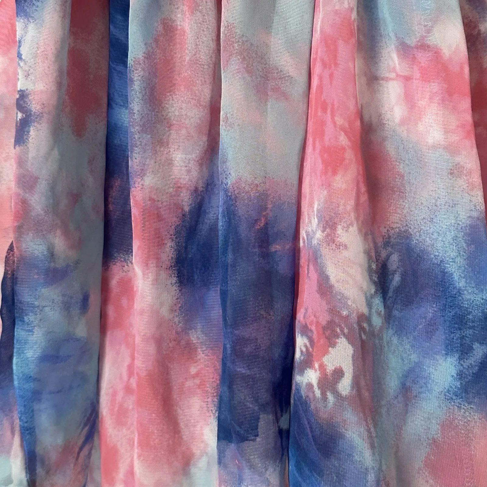 Rebellious One Y2K 90s Blue Pink Spaghetti Strap Asymmetrical Tank Top Small - Image 6