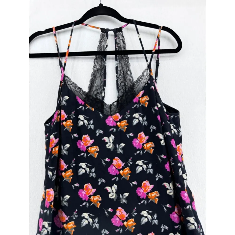 Zara trafaluc collection floral lace spaghetti strap  midi slip dress size small - Image 4