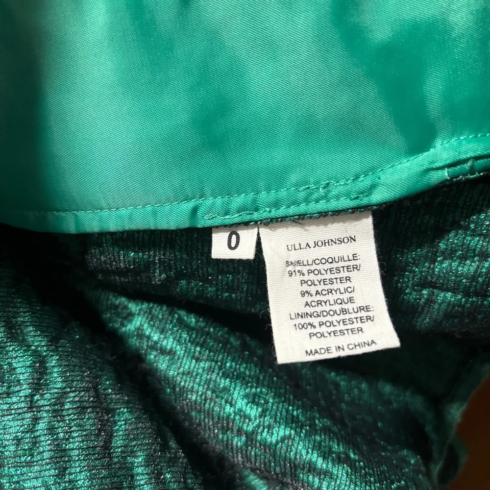 Ulla Johnson Emilia Dress in Turquoise Size 0 Textured Mock Neck Mini Dress‎ - Image 3