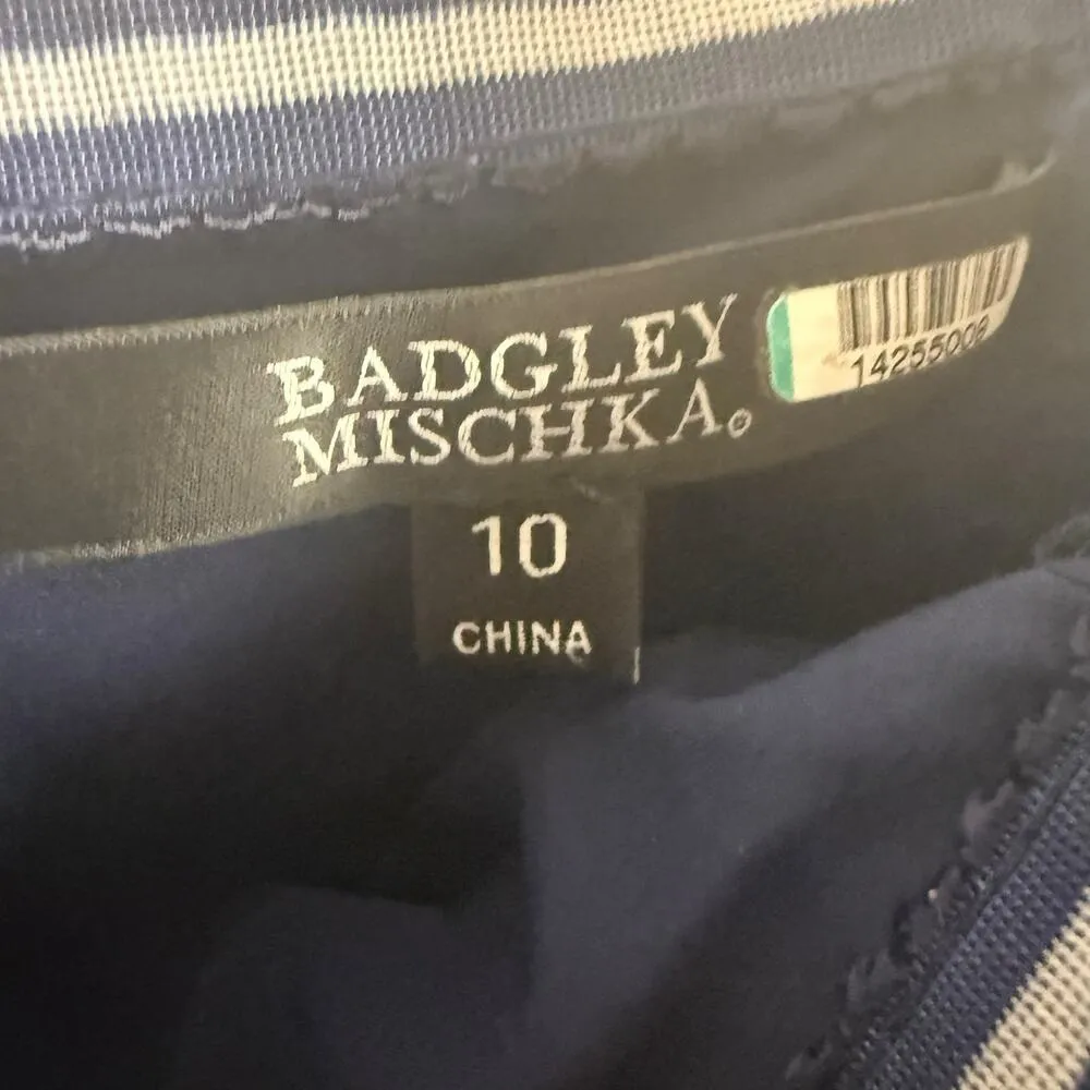 Badgley Mischka Rose Sequin Embellished Satin Wide Leg Cocktail Jumpsuit Size 10 - Image 9