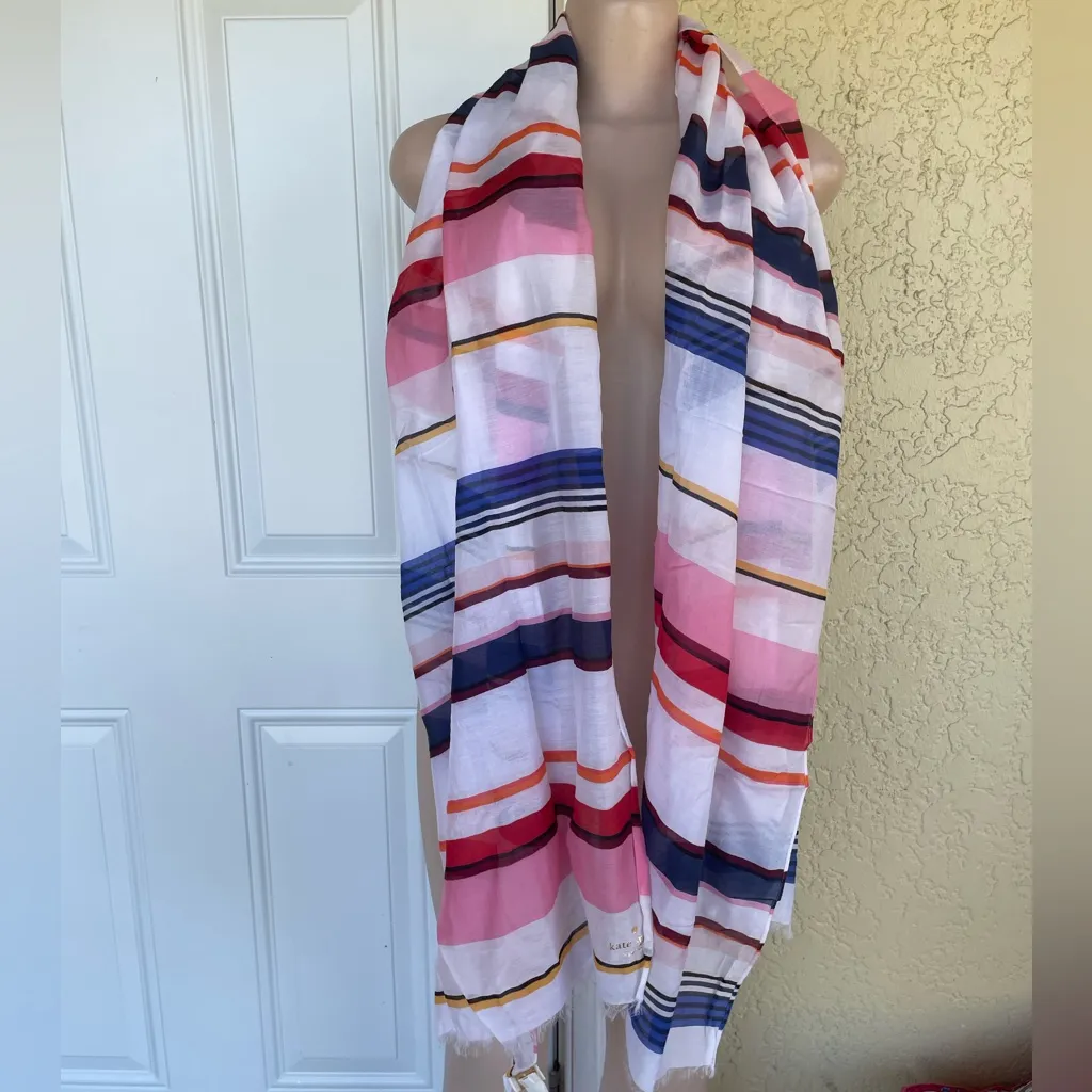 Kate Spade Colorful Striped Scarf - Image 3