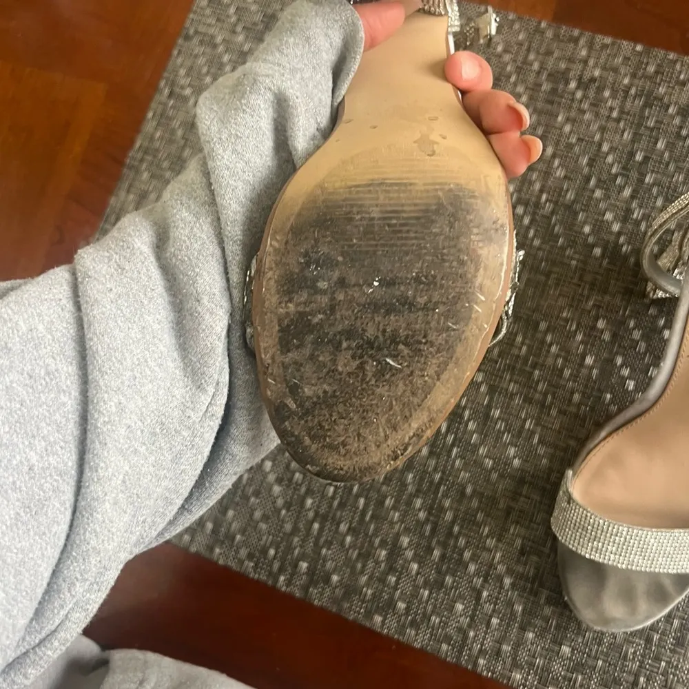 Steve Madden Silver Rhinestone Heels - Image 7