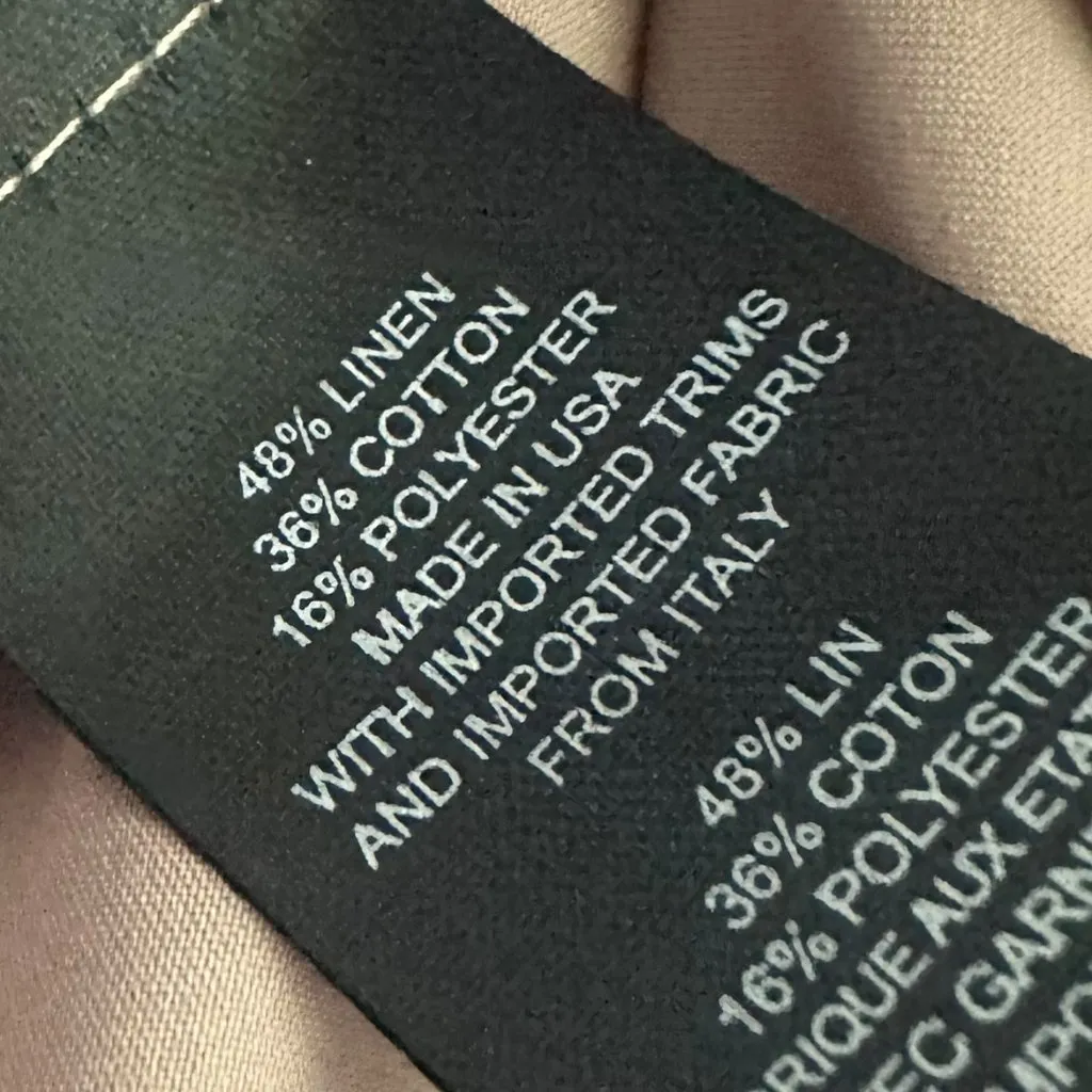 Nanette Lepore Linen Cotton Blend Shift Dress Sheer Pink Black Stripe Size 10 - Image 12