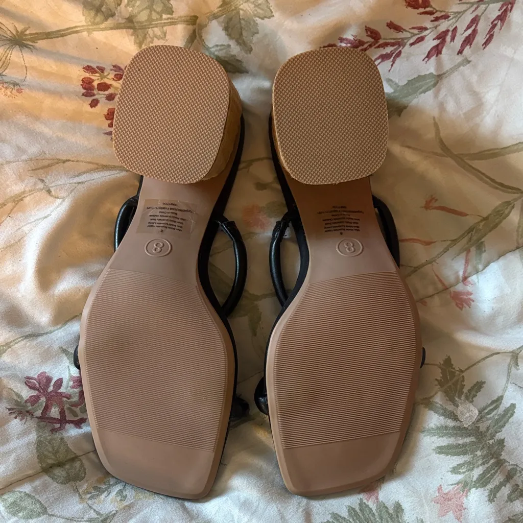 NWT A New Day Miley black slip on strappy pumps - Image 3