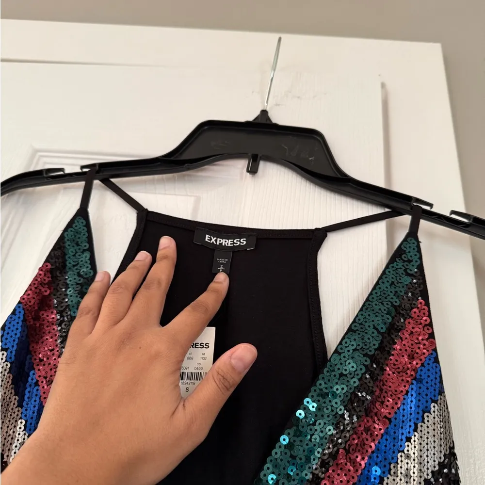 EXPRESS  holiday multi sequins bodysuit - Image 5