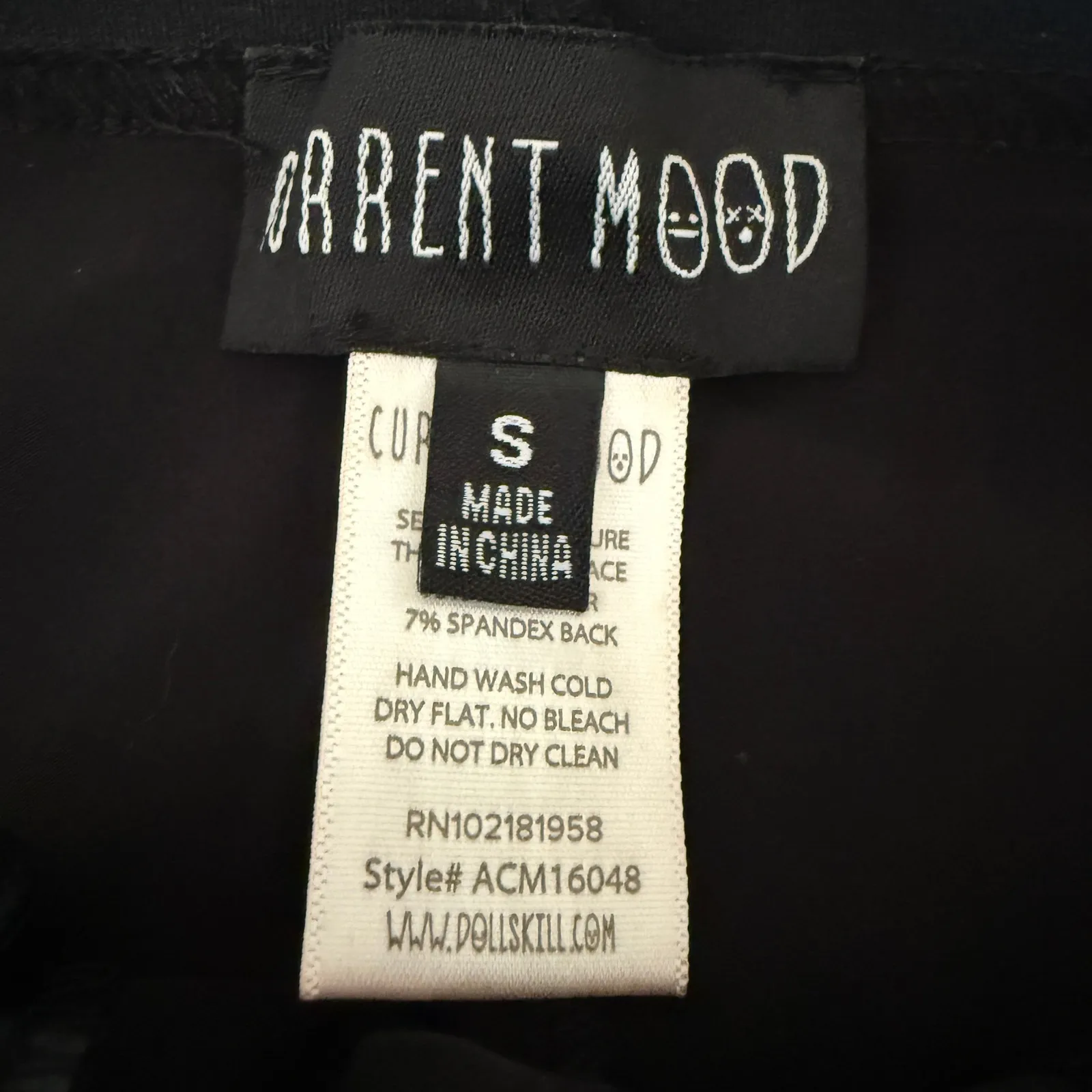 CURRENT MOOD | Dolls Kill Black Nancy Faux Leather Lace Up Corset Leggings Small - Image 4