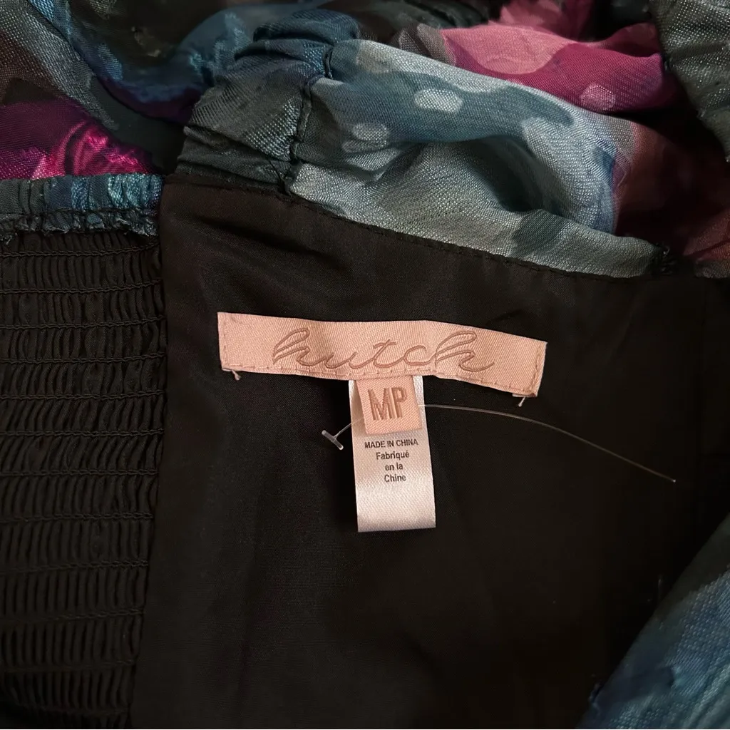 Anthropologie Hutch Dress Women Medium PETITE Pink Puffy Ruffle Whimsigoth Fairy - Image 3