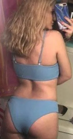 Zaful Baby Blue Ribbed Bikini - Image 2