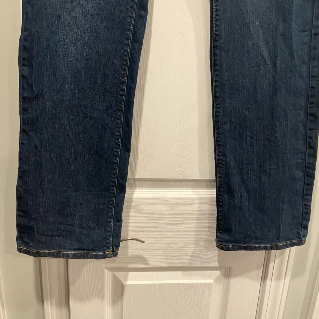 Eddie Bauer Size 16 Dark Wash Stretch Cotton Straight Leg Mid Rise Denim Jeans - Image 2