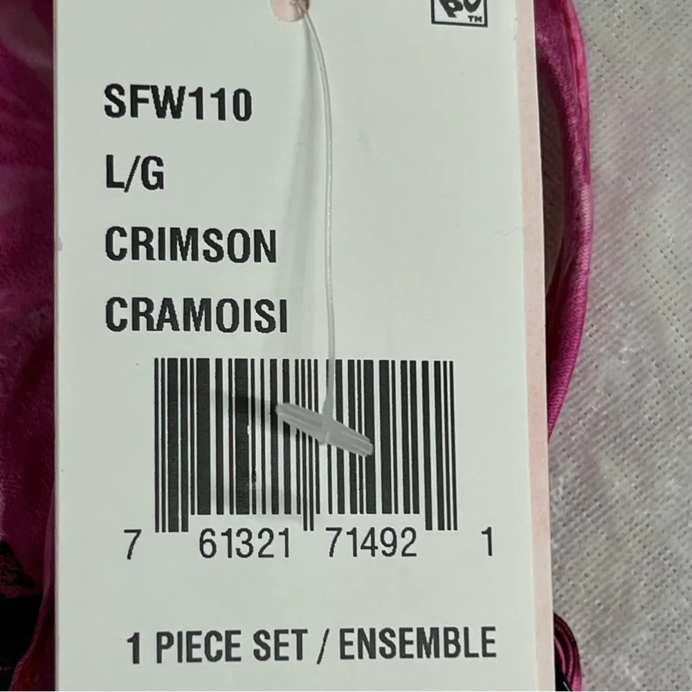 Nwt L chemise slip lingerie floral sexy valentine crimson lace adjustable straps - Image 10