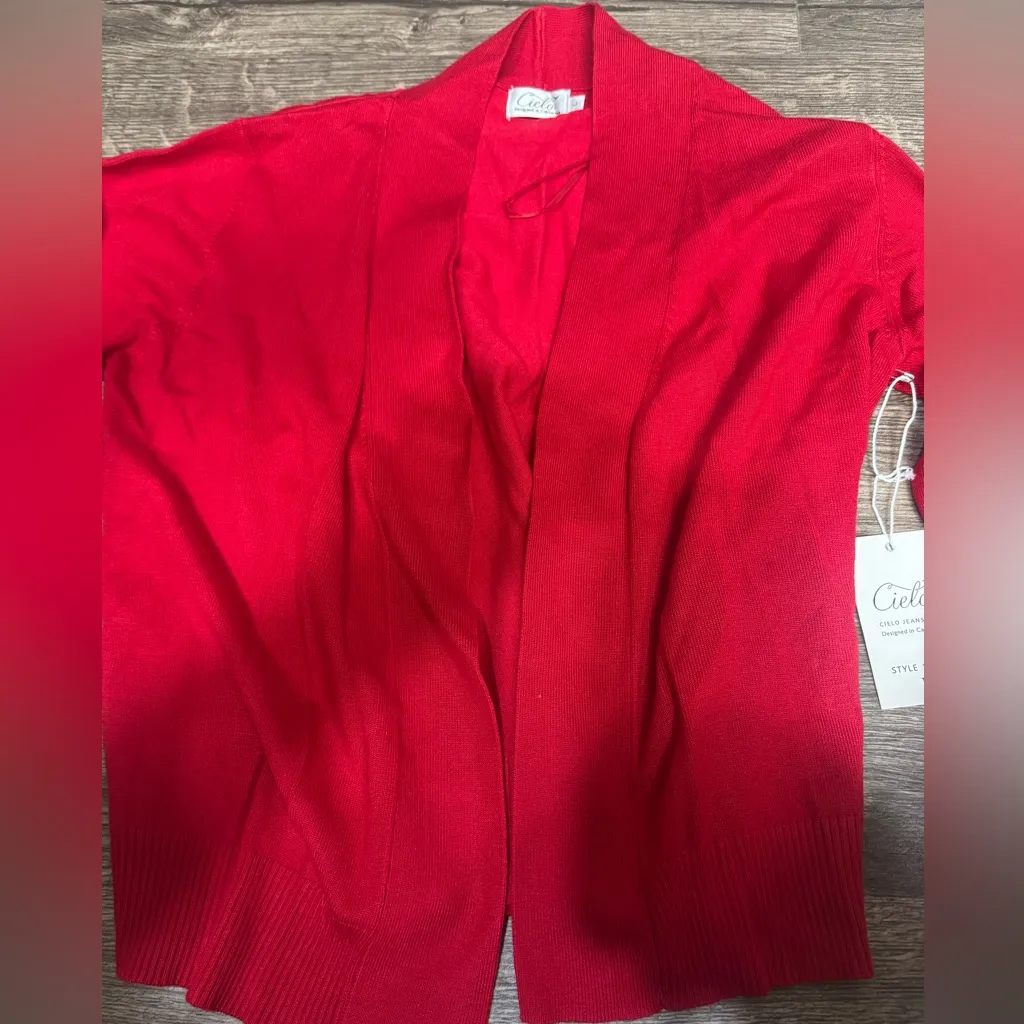 Chico's Bold Red Knit Cardigan - Image 5