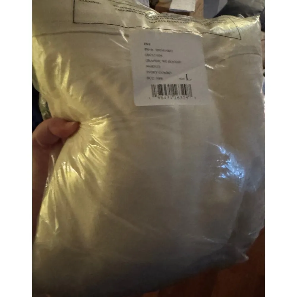 FREE PEOPLE We The Free Graphic Hoodie Ivory Combo Size L New w/ Tag MSRP $148 - Image 7