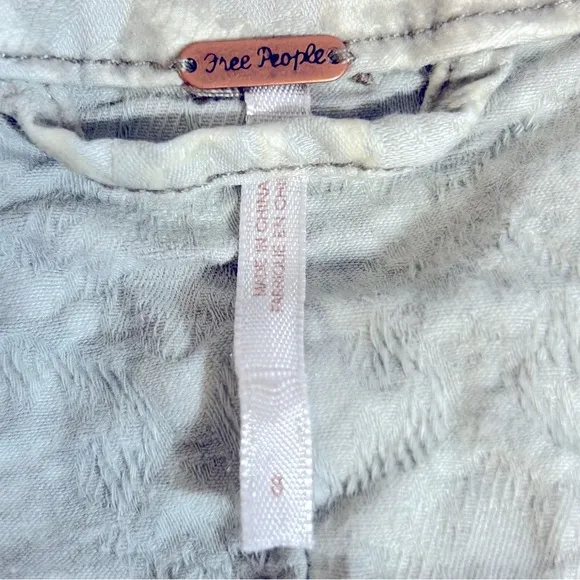 Free People Follow The Flock‎ Jacquard Moto Jacket Size 8 - Image 11