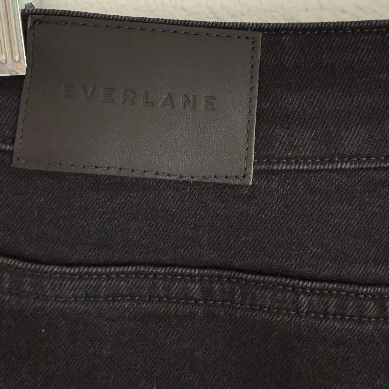 NWT Everlane Sz 33 The Curvy Way High Straight Jean Coal Black Organic Cotton - Image 8
