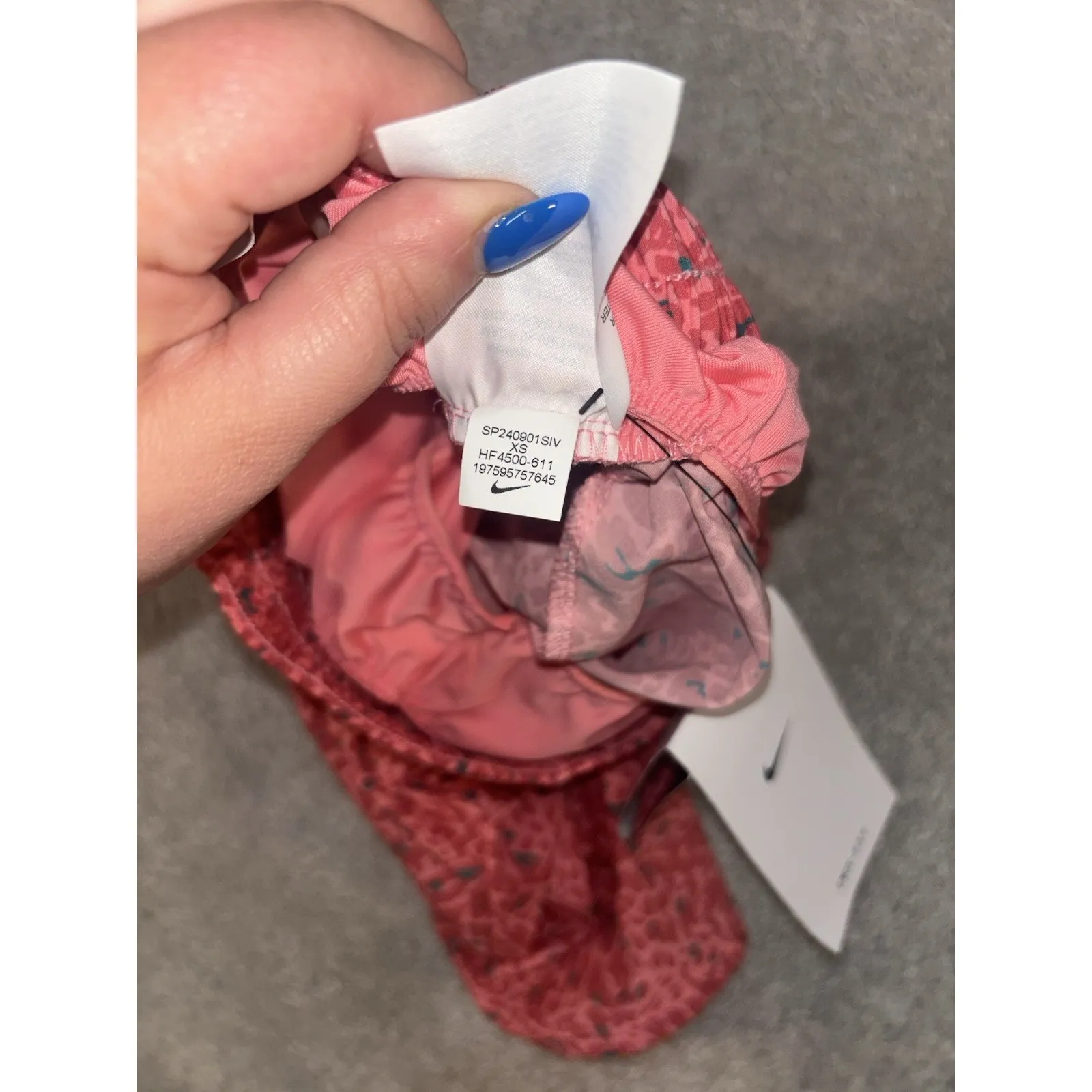 Nike‎ Women's One Dri-FIT Mid-Rise 3" Brief-Lined Shorts, Coral Chalk  Xs NEW - Image 8