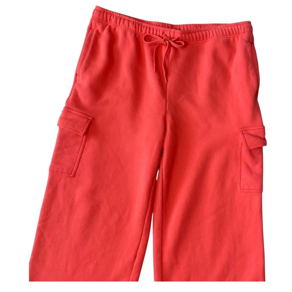 LANDS' END Cropped Wide Leg Cargo Sweatpants - Image 2