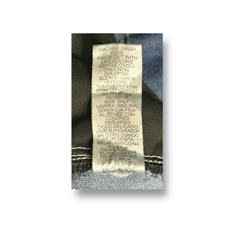 Democracy 10 Ab Technology Ankle Jeans Blue Distressed Stretch Frayed Hem Denim - Image 10