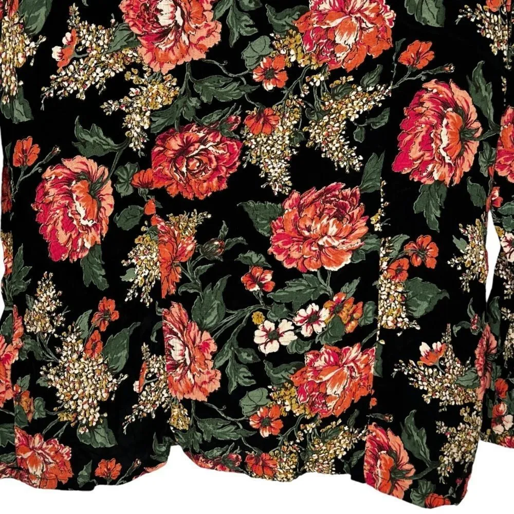 Fritzi Floral‎ Top Black Size M - Image 3