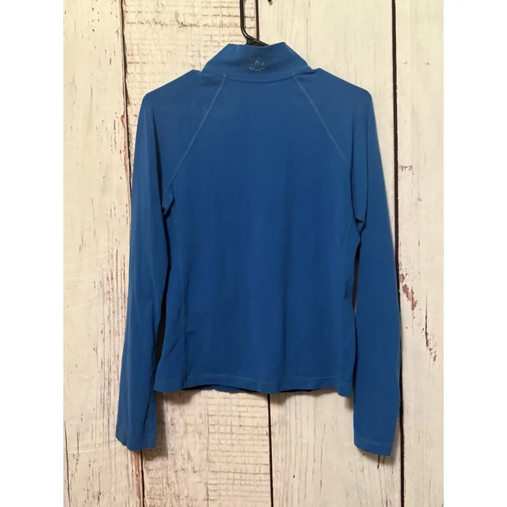 Beyond Yoga Supplex Original Jacket Mock Neck Full Zip Blue Size Small - Image 3