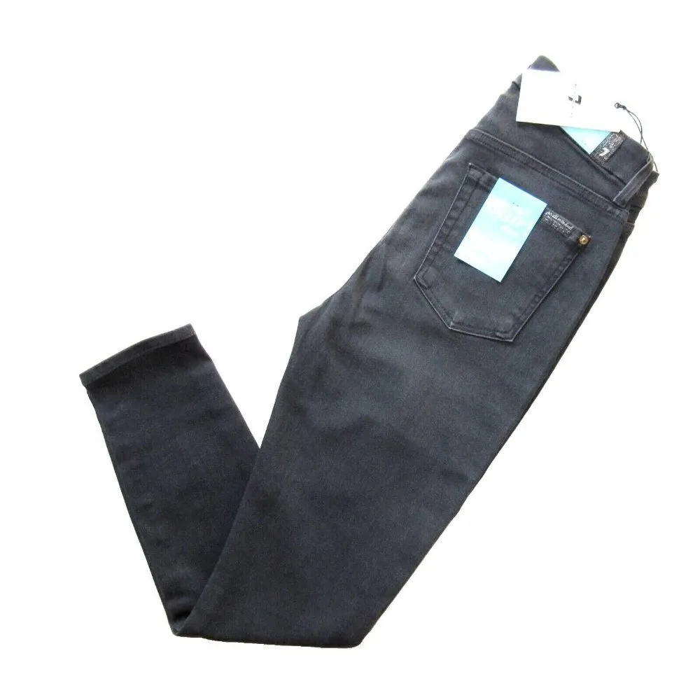 NWT 7 For All Mankind High Waist Ankle Skinny in b(air) Evening Gray Jeans 27 - Image 8