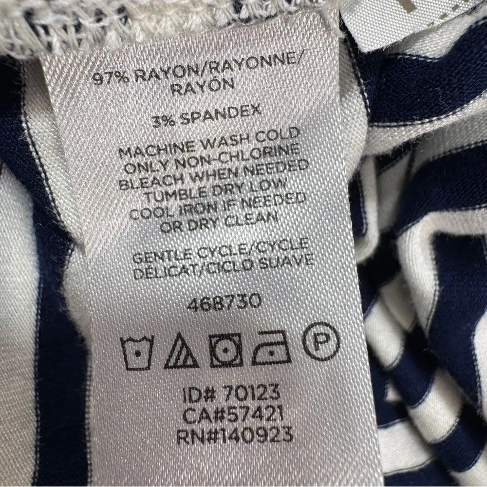 Loft‎ Nautical Stripes Knit Maxi Sundress Sleeveless Blue White XS - Image 11