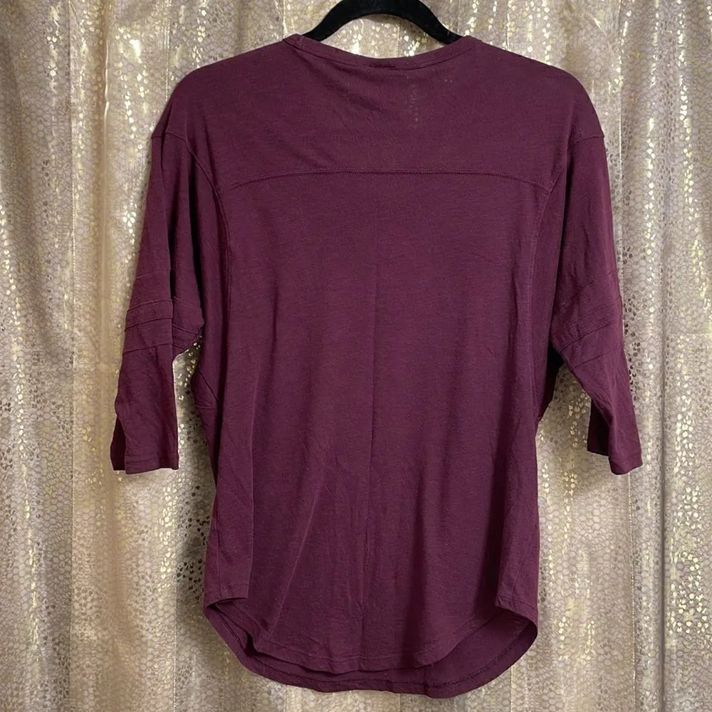 Victoria’s Secret PINK maroon wine colored dolman sleeve shirt, size XS - Image 5