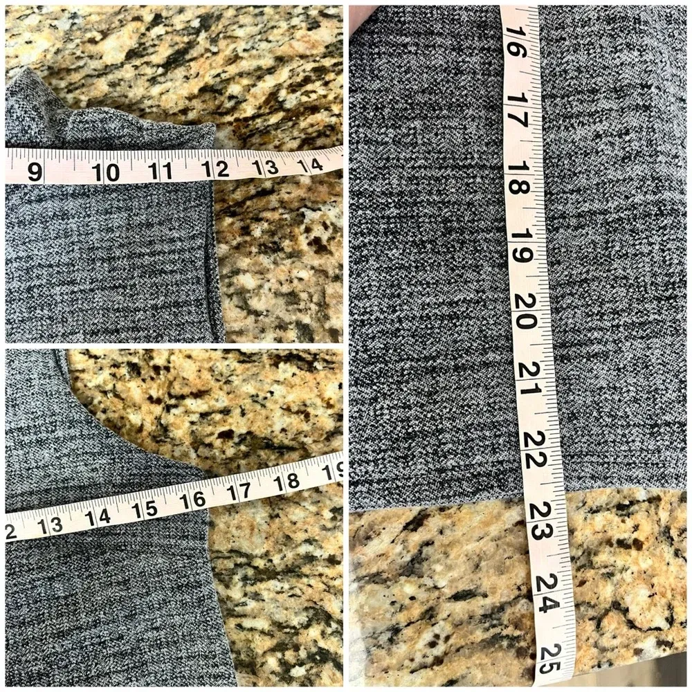 Banana Republic Women’s Textured Mock Neck Sleeveless Top XS Heather Gray Swank - Image 6