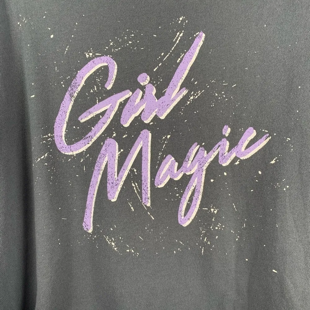 Grayson Threads  “Girl Magic” Cropped Crew Neck‎ M - Image 6