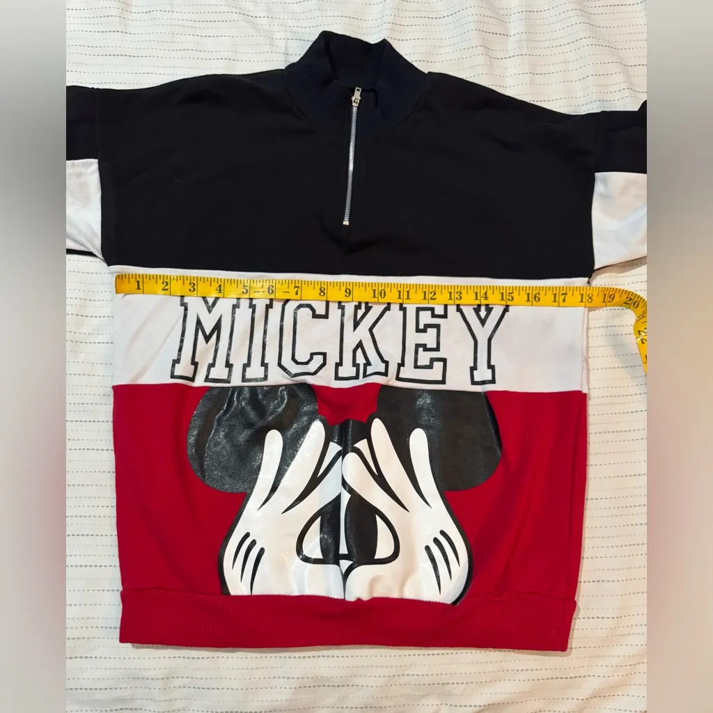 Mickey Mouse Women’s Sweater Colorblock Quarter - Image 5