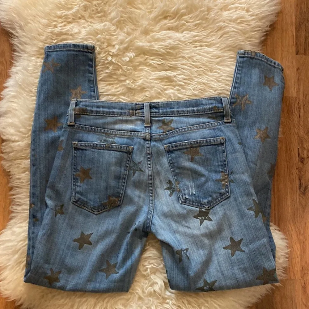 Current/Elliott The Stiletto Super Loved w/ Rose Gold Stars Denim Jeans Sz 25 - Image 8