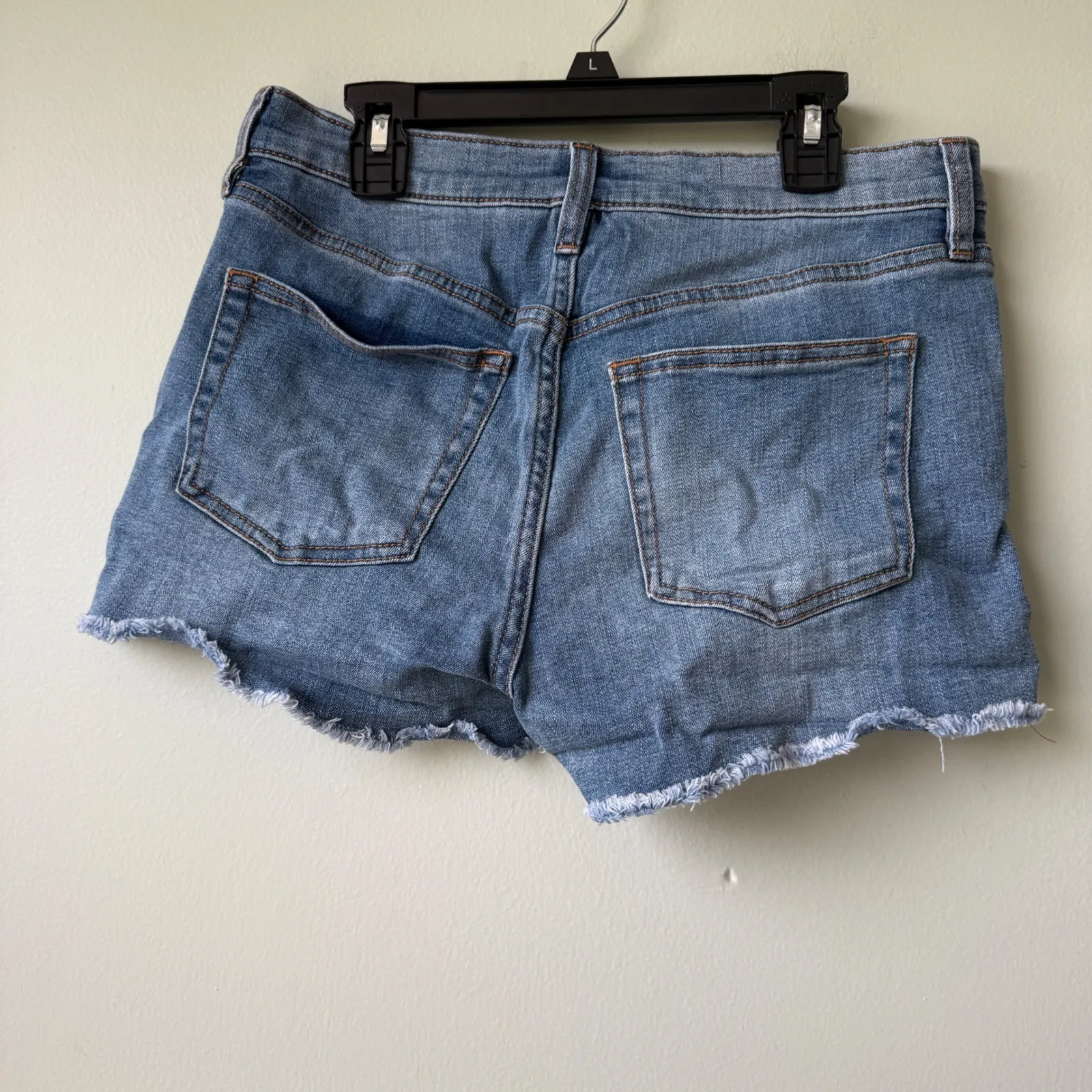 J. Crew Womens Denim Shorts Size 26 Frayed Hem Casual Blue‎ - Image 3