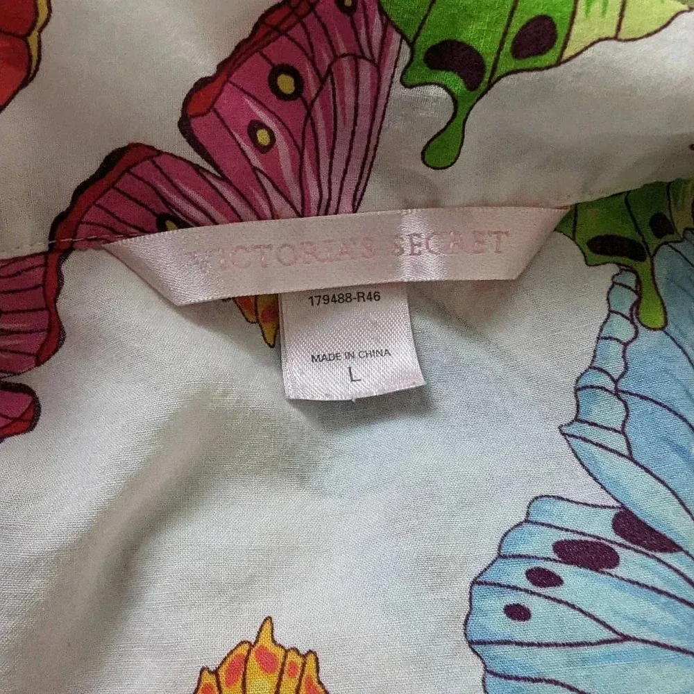 Victoria's Secret Y2K Kidcore Butterfly Short Sleeve Pajama Shirt - Image 2