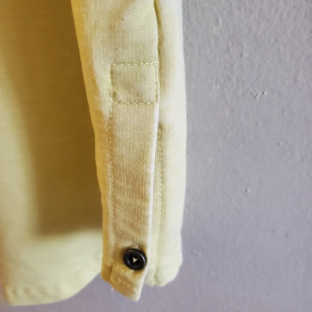 𝅺Jane + Delancey Medium vintage look light yellow blouses top - Image 11