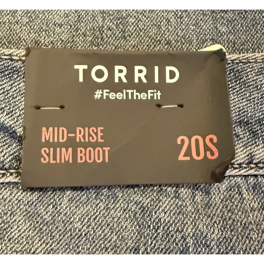 Torrid Women's Mid-Rise Slim Bootcut Jeans Blue Size 20S - Image 7