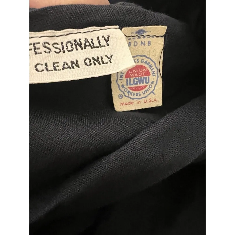 Vtg RIZKALLAH FOR MALCOLM STARR BLUE VELVET METALLIC SATIN TRIM MAXI SKIRT SZ S - Image 6