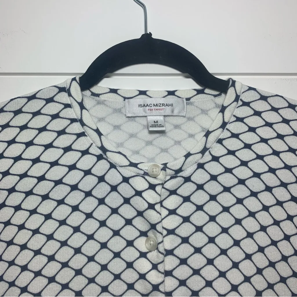 Isaac Mizrahi for Target white&blue sweater‎ 100%cotton Size M - Image 7