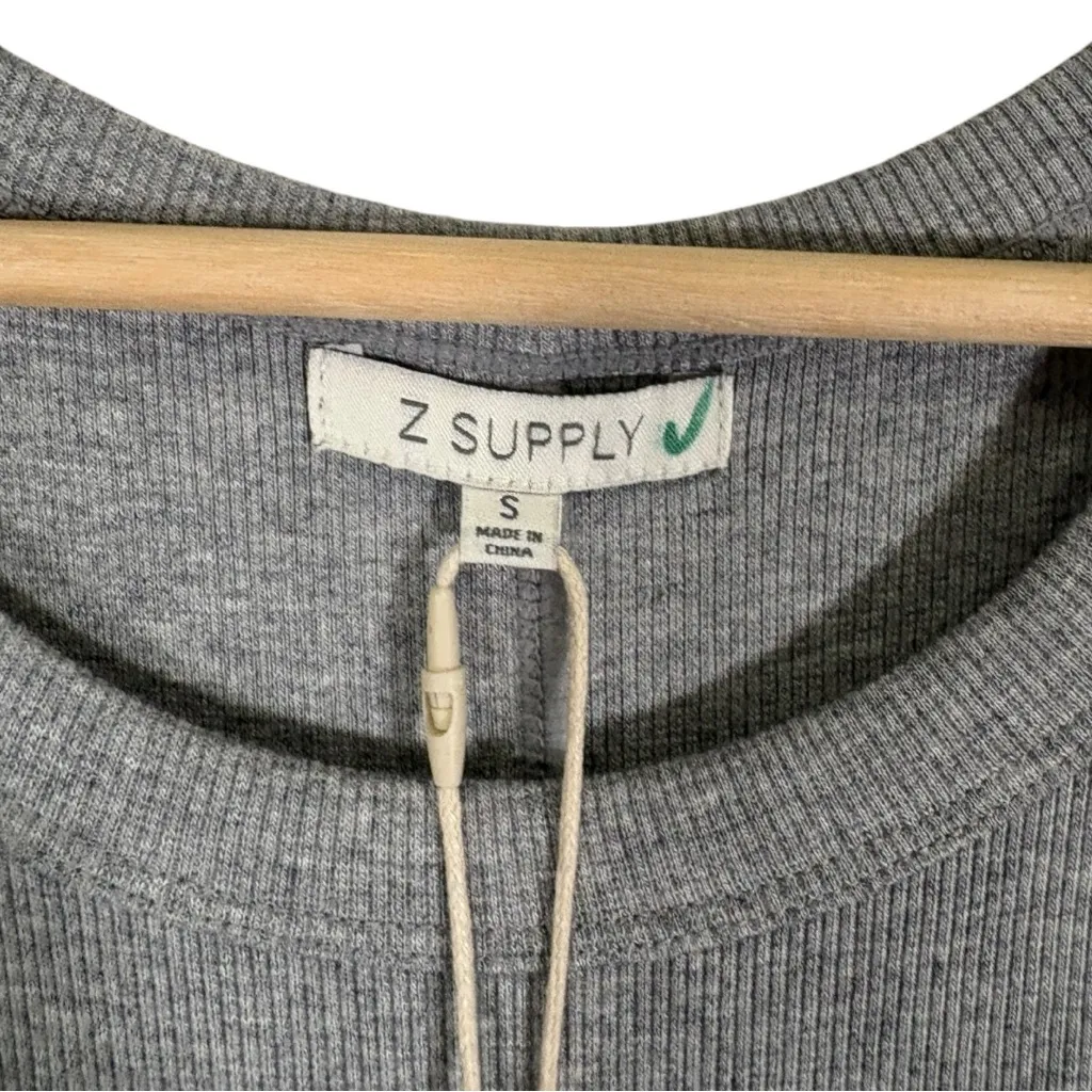 NEW Z  Supply Goodwin Sleeveless Midi Dress Heather Gray Size Small - Image 8