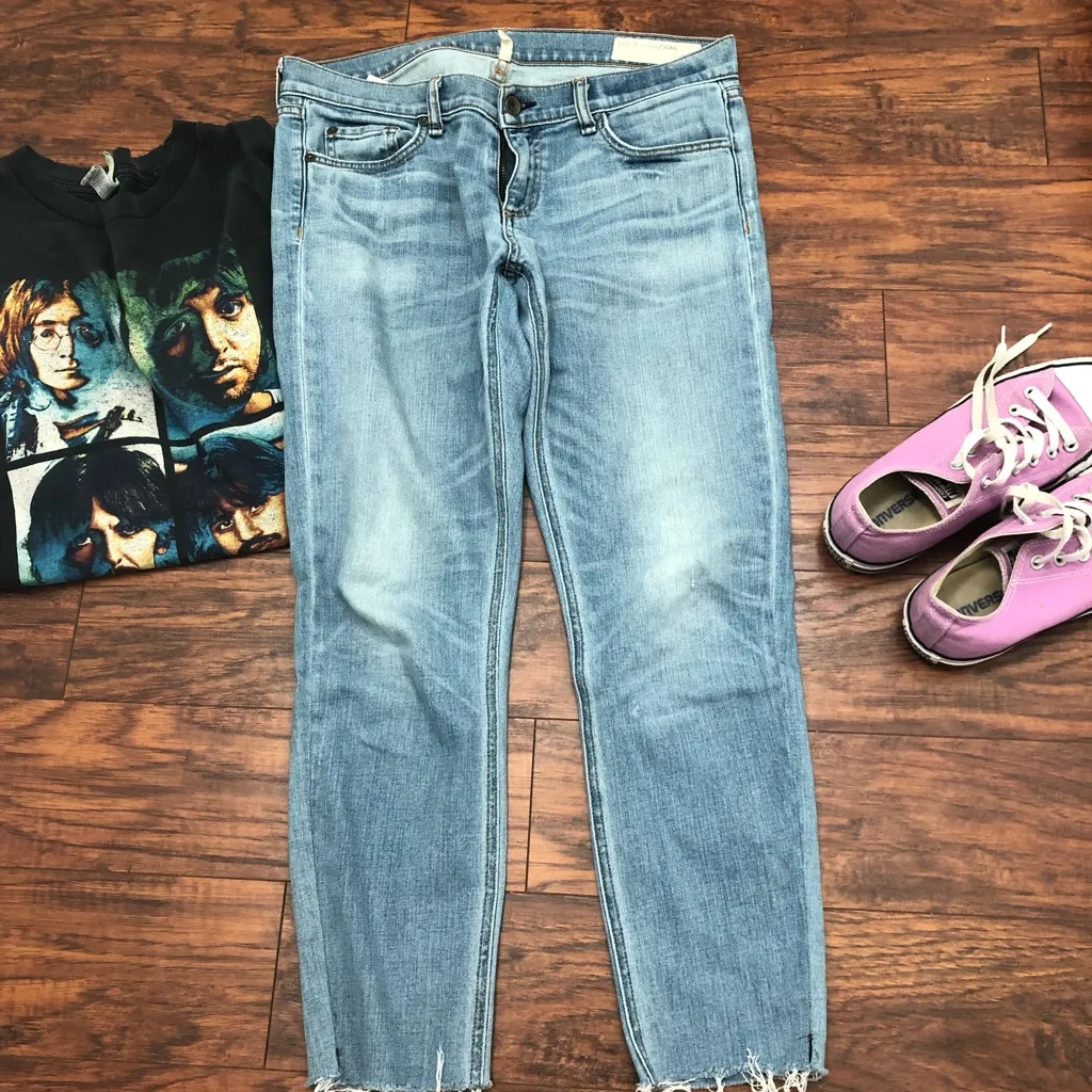 Rag and bone skinny cropped jeans 28 - Image 3