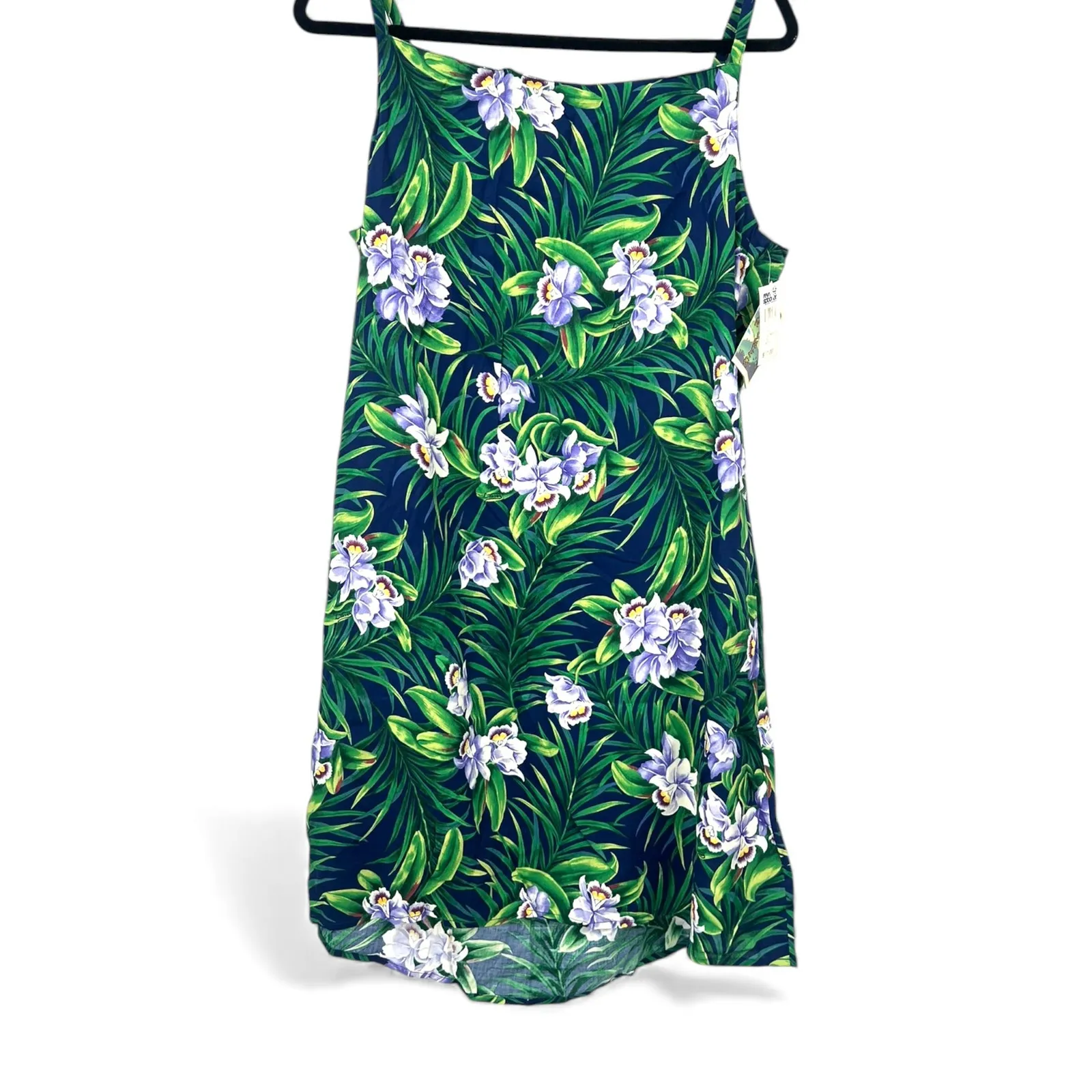NWT Reyn Spooner | L | Dress Hawaiian Tropical Short Sleeveless Tank Womens Green Size L - Image 7