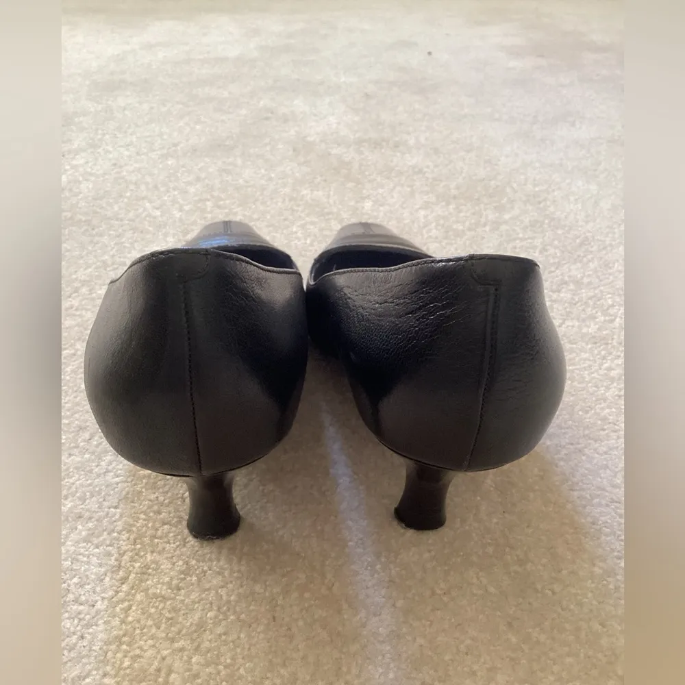 Bally Black Minimalist Tysse Pointed Kitten Heel Size 9.5 - Image 3