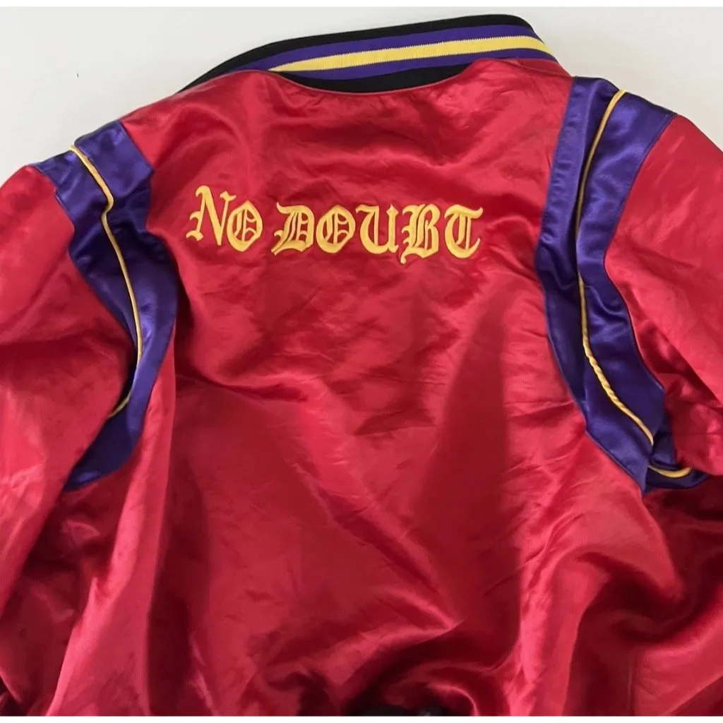 Vintage No Doubt Gwen Stefani Red Varsity Jacket Women’s Sz L/XL Rock 90s READ! - Image 13