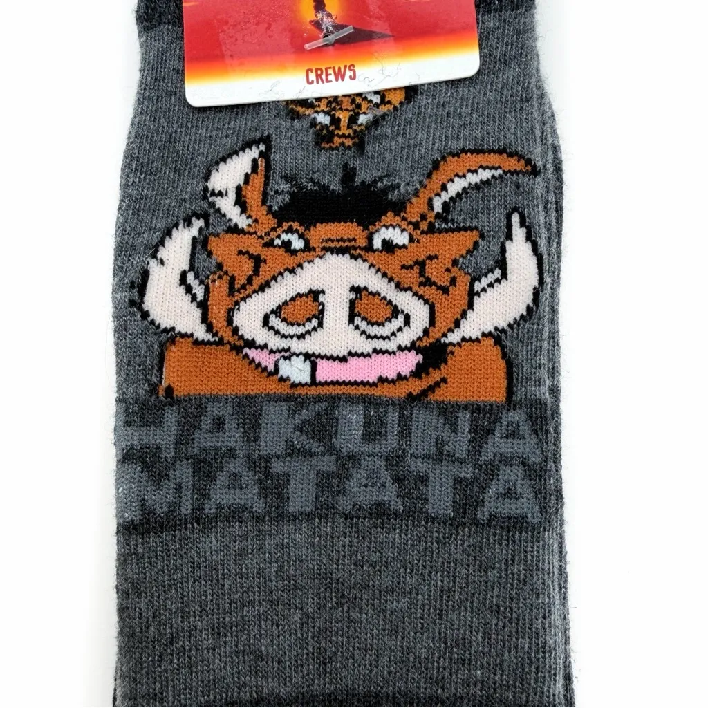 Disney The Lion King Crew Socks Mens Womens Simba Timon Pumba 90s Movie Fun Gift - Image 4