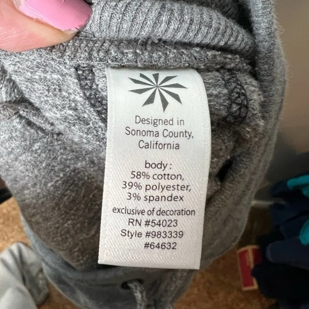 Athleta Gray Hilltop Knit Jogger cropped Pants zip pockets sweatpants lounge XS - Image 8