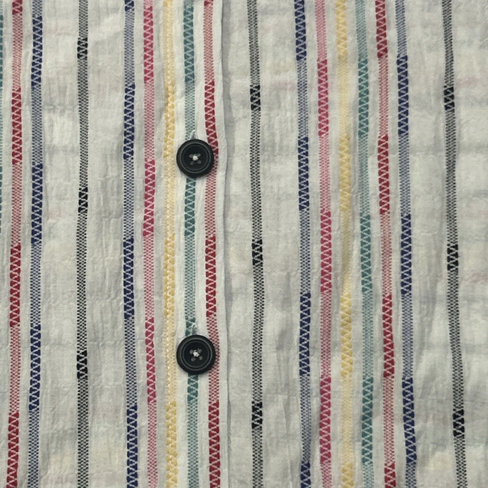 Habitat Button Up Shirt Womens Medium Wrap Around Fiesta Tunic Cotton Blend Top - Image 8