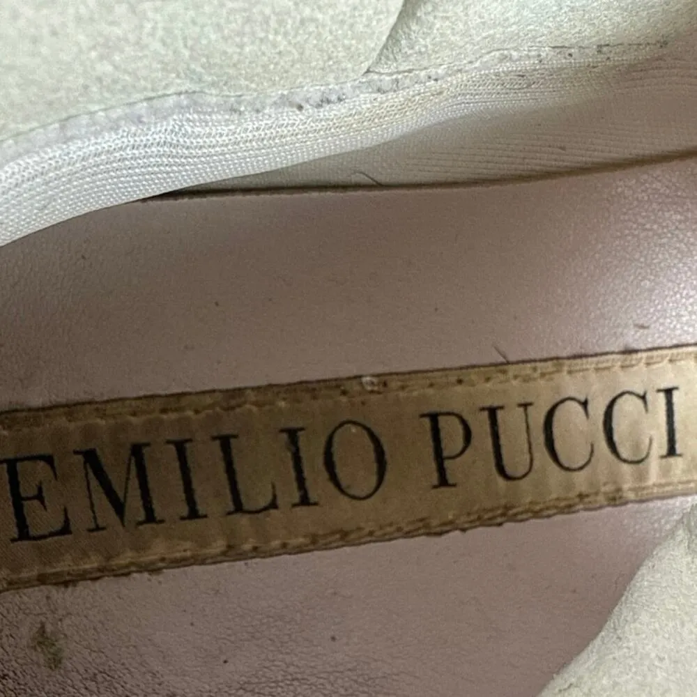 Emilio Pucci Night Glitter Multicolor Ruffle Elastic Slip-On Sneakers Shoes Sz 6 - Image 6