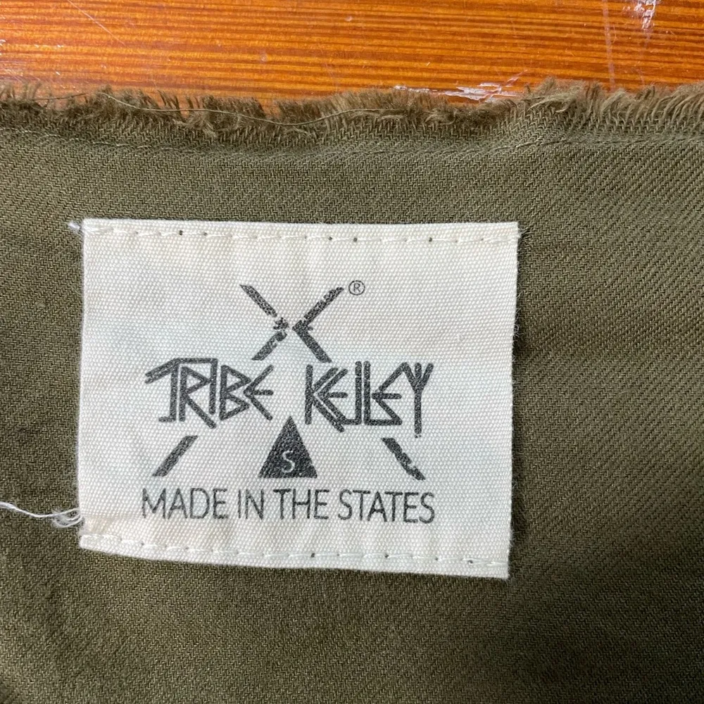 Tribe Kelley Eye See You Longline Raw Hem Button Up Tunic - Size Small - Image 10