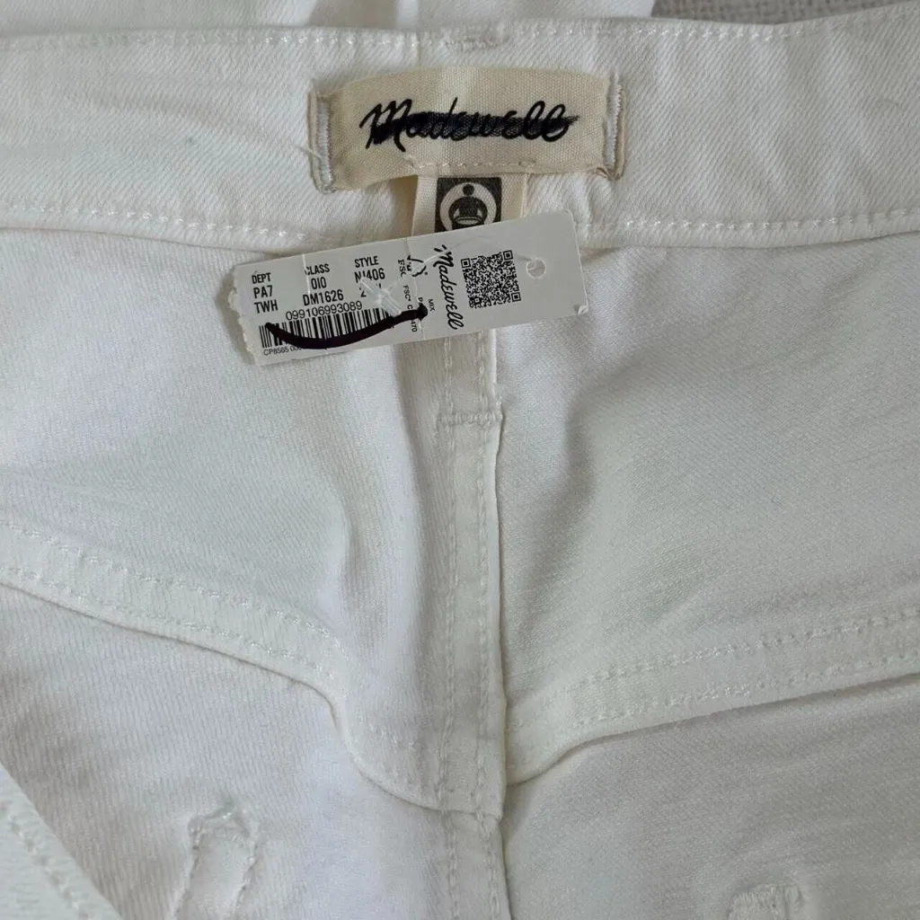 Madewell The Plus Perfect Vintage Wide-Leg Crop Jean in Tile White, Size 24W - Image 13