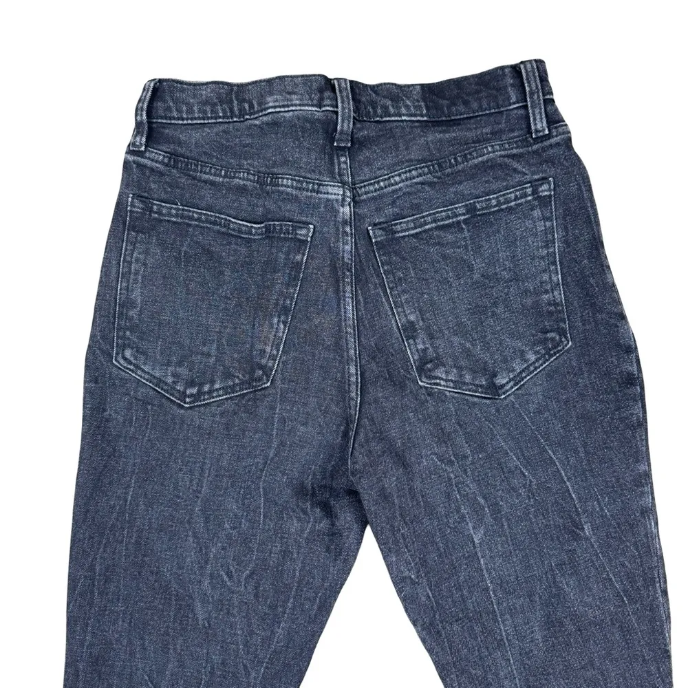 Abercrombie & Fitch Black Ultra High Rise Mom Denim Jeans Destroyed Size 28 6 - Image 5