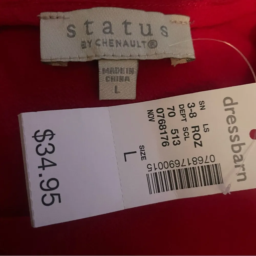 Status by Chenault draped side blouse Size L - Image 5